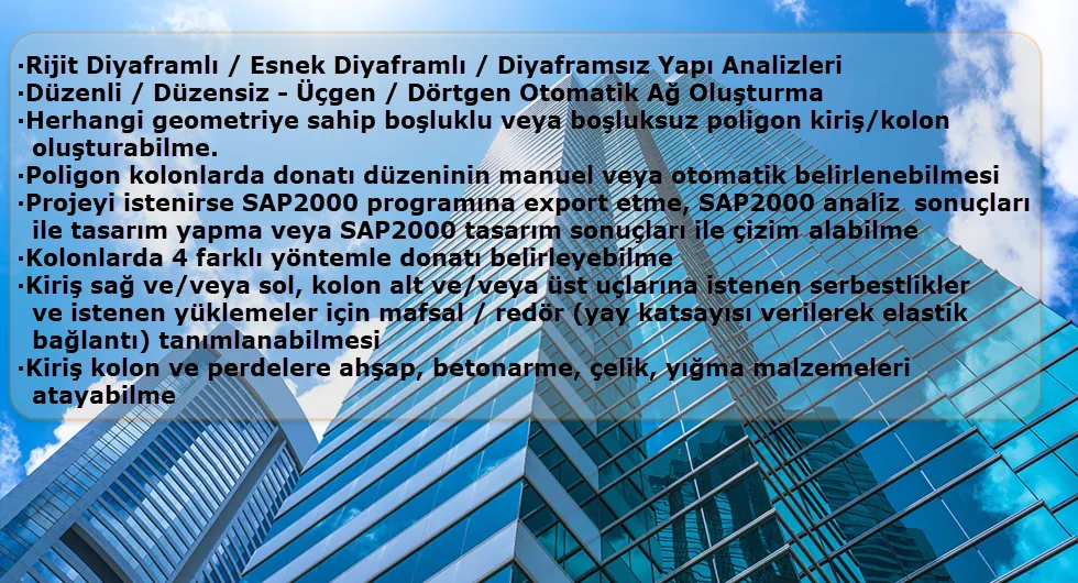 StatiCAD özellikler ve modül önizleme