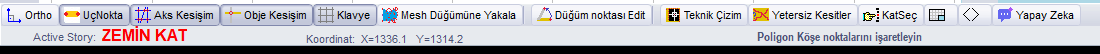 Alt araç çubuğu ve durum satırı