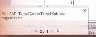 “Temel Çizimi Temel Katında Yapılmalıdır” bildirimi