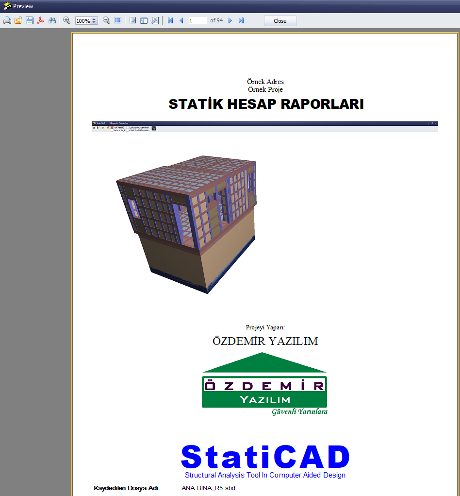 3D View in Report
